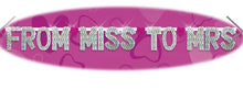 Load image into Gallery viewer, Bachelorette Party Favors &quot;From Miss to Mrs&quot; Party Banner